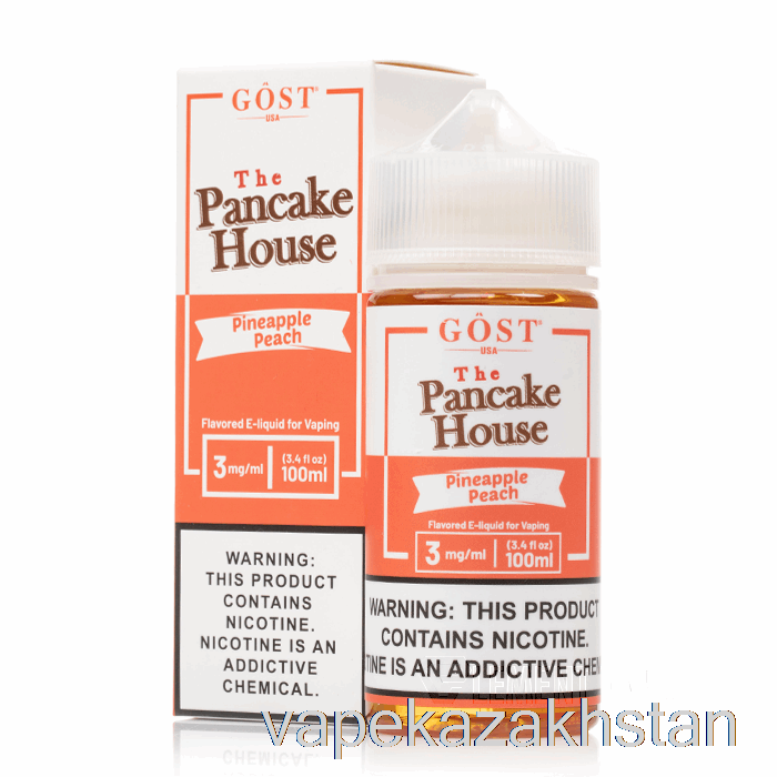 Vape Disposable Pineapple Peach - The Pancake House - GOST Vapor - 100mL 6mg